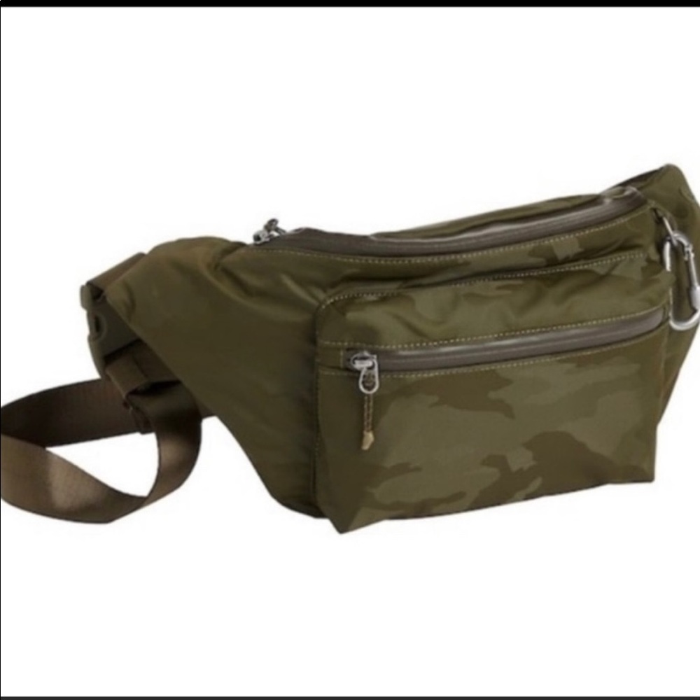 Athleta green camo belt bag